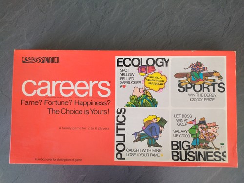 1971 careers board game - board, by